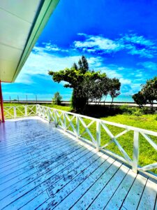 The outside patio and ocean view at Neptune Promenade Ⅱ101